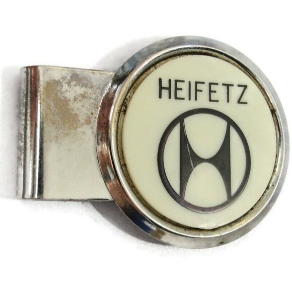 Vintage Heifetz  Money Clip Men Wallet ID Advertising - Picture 4 of 9